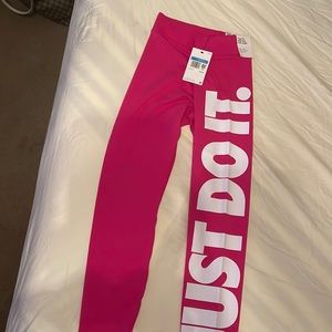 NWT- Nike Pink Just Do It Leggings